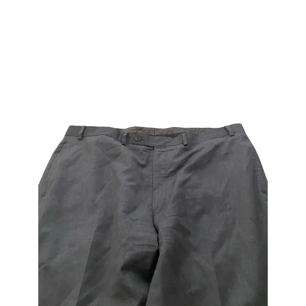 Lauren Ralph Lauren Gray Wide Leg Wool Pant Size Plus 40W X 32L